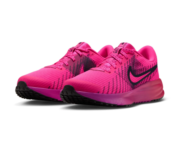 Nike Hot Pink Mesh Sneakers with Black Graphic Accents