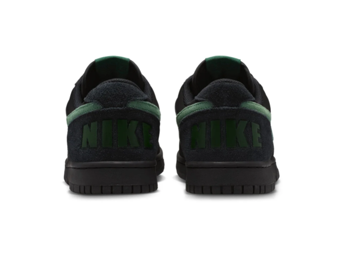 Nike Black Low-Top Sneakers with Green Swoosh
