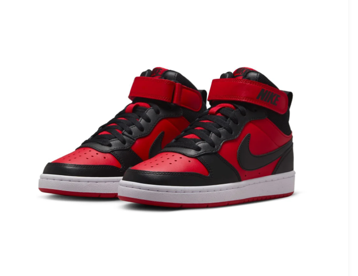 Nike Red and Black High-Top Sneakers with Ankle Strap