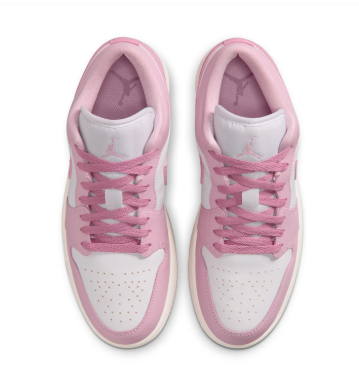 Air Jordan 1 Low Pink and White Sneakers
