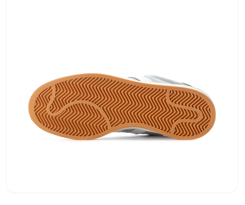 Adidas Campus Grey Sneakers with White Stripes and Gum Outsole