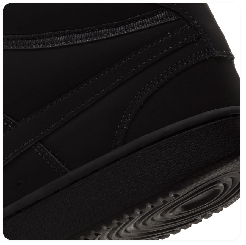 Nike All-Black High-Top Sneakers with Tonal Swoosh