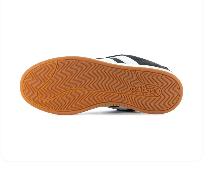 Adidas Black Low-Top Sneakers with White Stripes and Gum Outsole