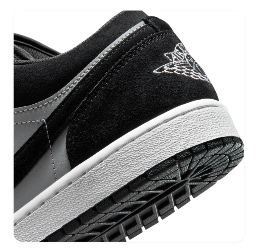 Air Jordan 1 Low Black and Grey Sneakers