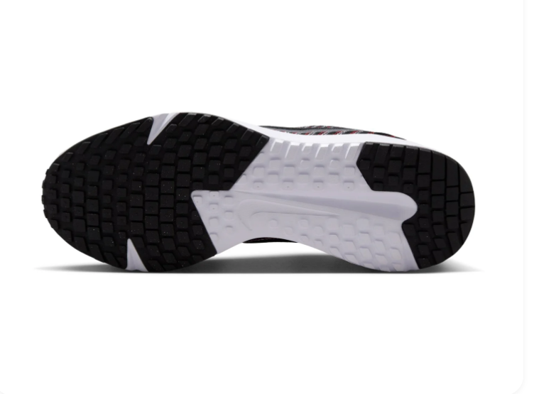 Nike Downshifter 11 Black Mesh Sneakers with Red and Silver Accents