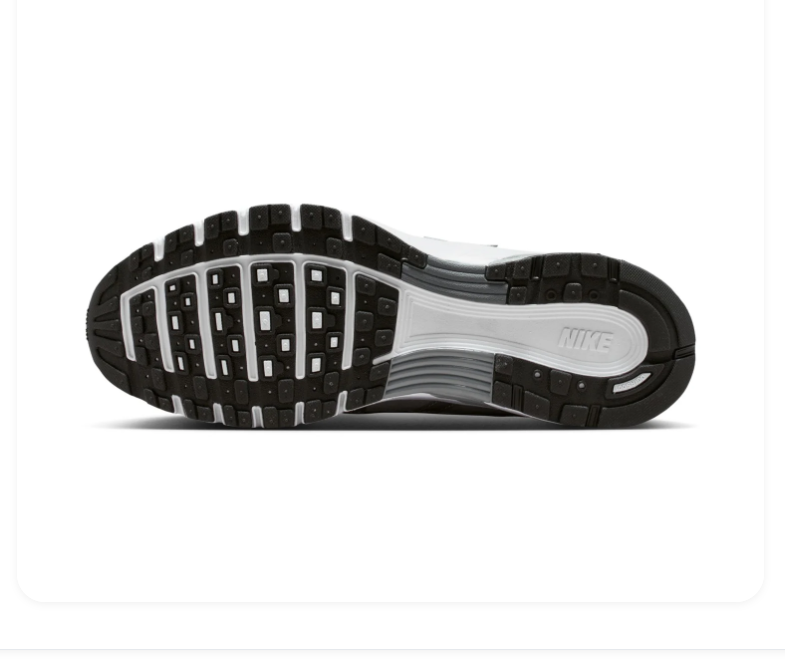 Nike P-6000 Grey and White Mesh Sneakers with Black Swoosh