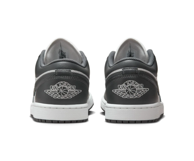 Air Jordan 1 Low Charcoal Grey and White Sneakers