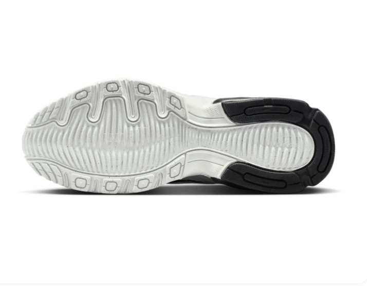 Nike Air Max White and Black Sneakers with Wave-Pattern Upper