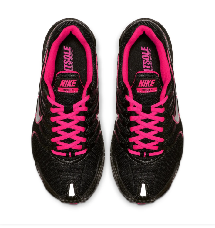 Nike Air Max Torch 4 Black Sneakers with Hot Pink Accents