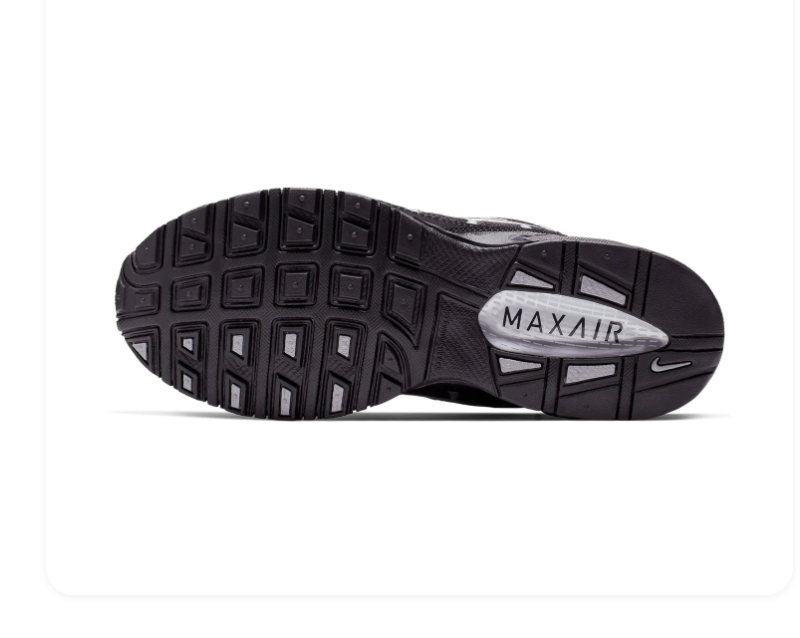 Nike Air Max Black and Charcoal Mesh Sneakers with Silver Swoosh