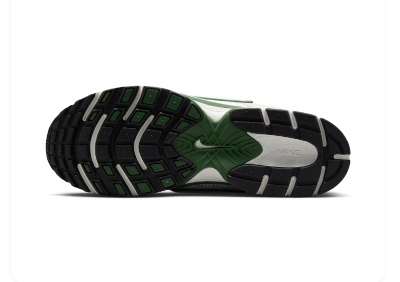 Nike Light Taupe Mesh Sneakers with Green Accents
