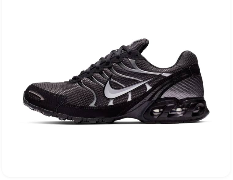Nike Air Max Black and Charcoal Mesh Sneakers with Silver Swoosh